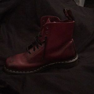 Maroon Leather Dr. Martens